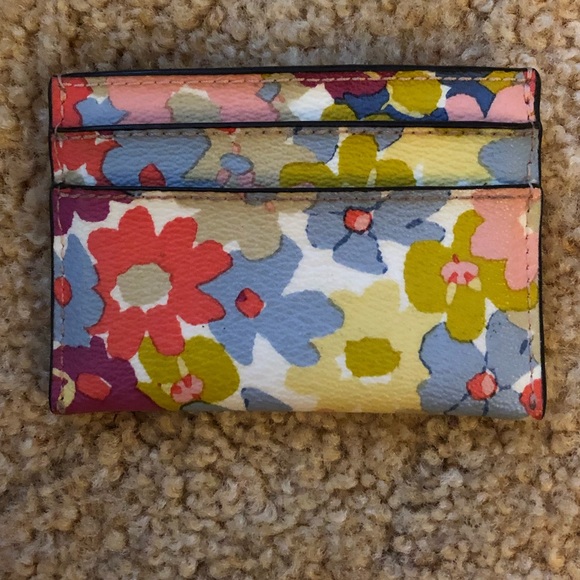 SOLD Coach Floral Card Case - Picture 2 of 3